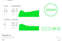 Test rychlosti internetu - měření rychlosti - Pranet SpeedTest